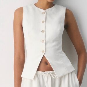 Wilfred Regal Vest (Aritzia) — Light Birch — Size 0 (New, No Tags)